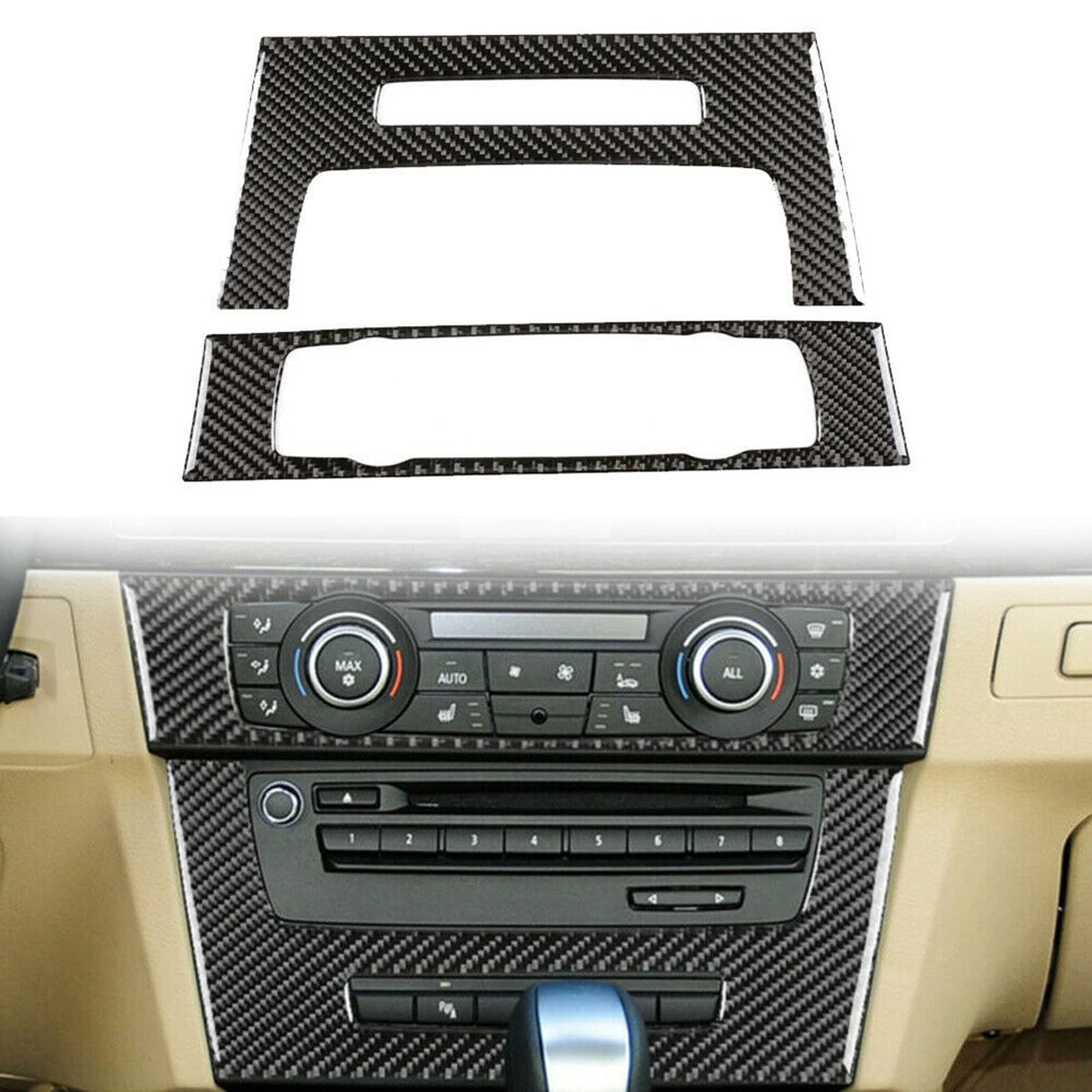 Carbon Fiber Center Console Cover for BMW 3 Series E90 E92 E93 (2005-2012) - Interior Accessories Upgrade | Perfect for Car Enthusiasts & Customization Projects
