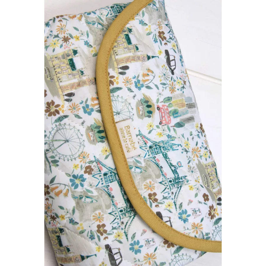 Organic Cotton Baby Changing Mat - Waterproof & Portable 67 x 42 cm - Perfect for Nursery, Travel & Diaper Changes | Barnabe aime le café Collection