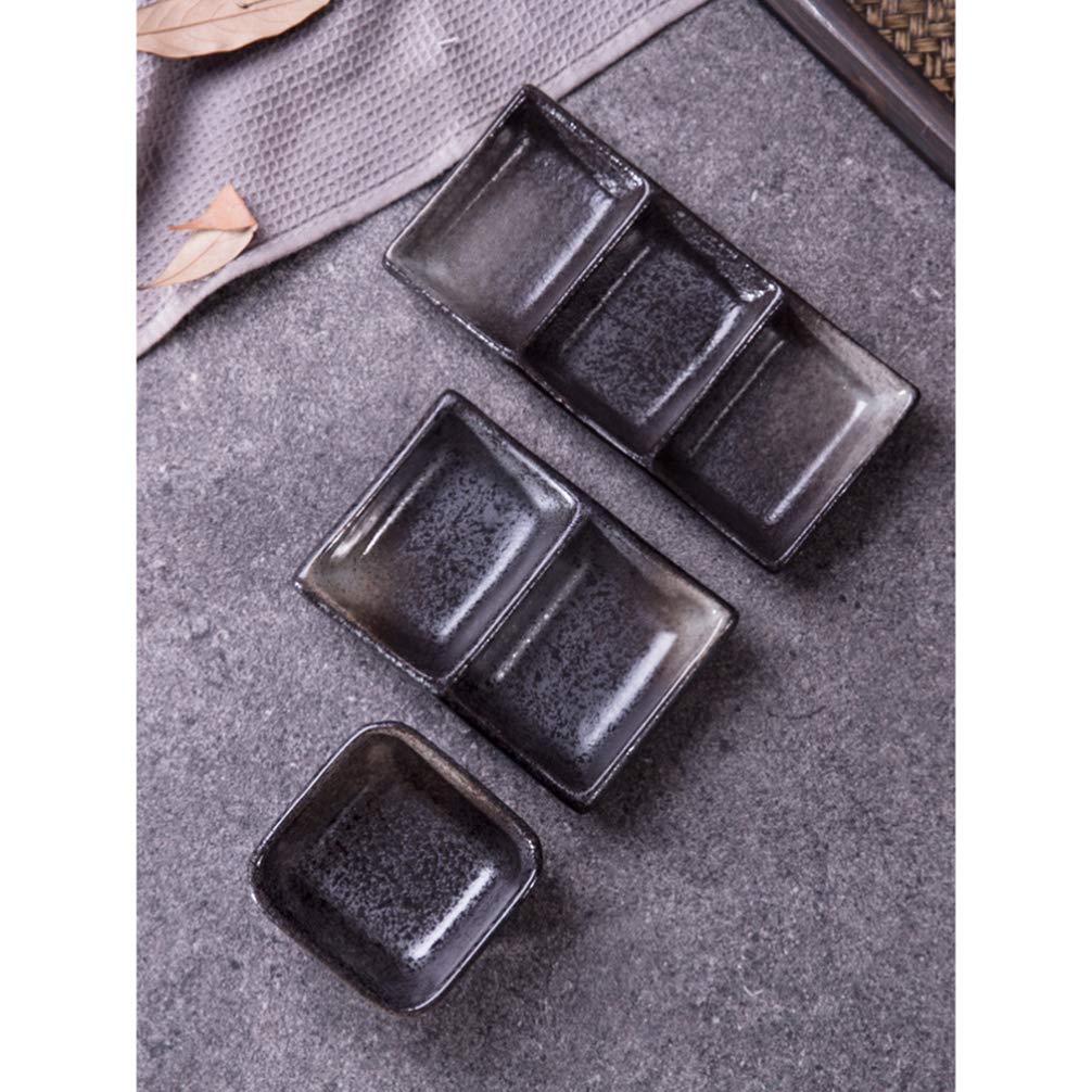 Hemoton 2-Piece Ceramic Soy Sauce Dipping Bowls - Mini Japanese Seasoning Dishes for Sushi, Snacks, Chips & Cooking | Perfect for Asian Cuisine, Dinner Parties & Home Kitchens