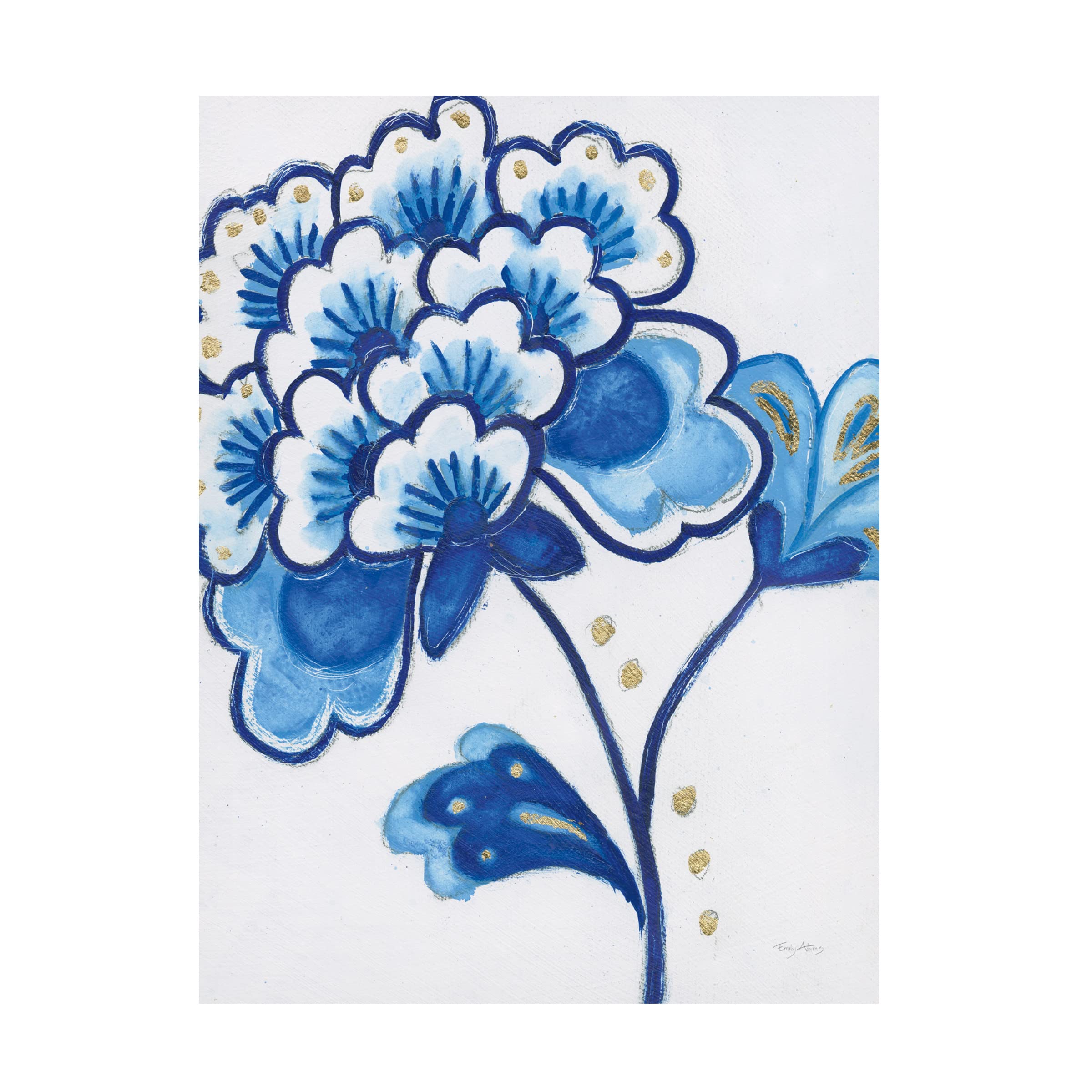Trademark Fine Art 'Blossoms II' Floral Canvas Wall Art by Moira Hershey - Perfect for Living Room, Bedroom & Office Decor