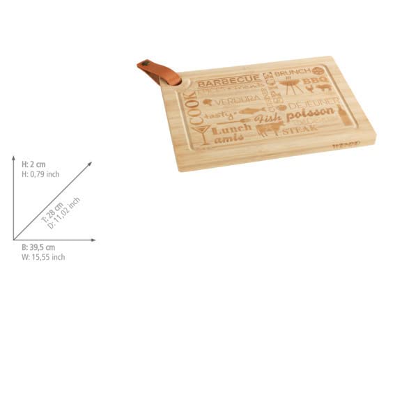 Premium WENKO Wooden Steak Cutting Board with Juice Groove - Large Kitchen Chopping Block for Meat, Vegetables & Fruits | Non-Slip, Easy to Clean | Perfect for Grilling, BBQ & Food Prep