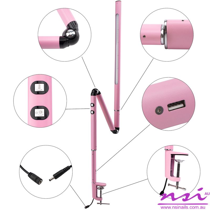 Professional Nail Desk LED Lamp - 360 Degree Adjustable UV/LED Light for Gel Polish Curing - Perfect for Home Salon, Nail Art Studio & DIY Manicures