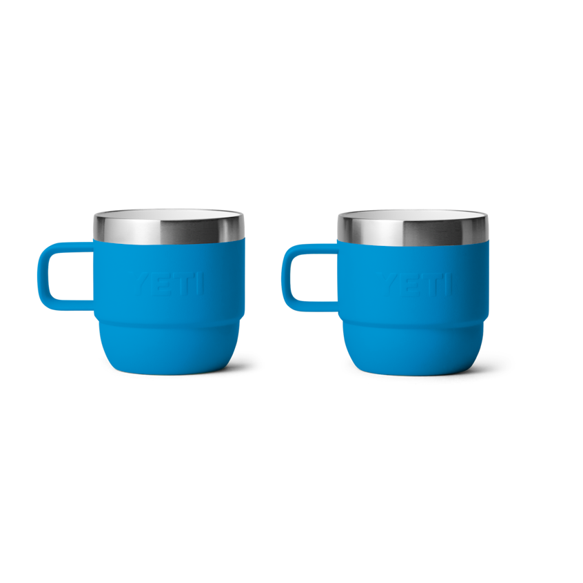 Rambler® 6oz Stackable Mugs - Big Blue Wave | Insulated Travel Coffee Cups for Camping, Hiking & Outdoor Adventures