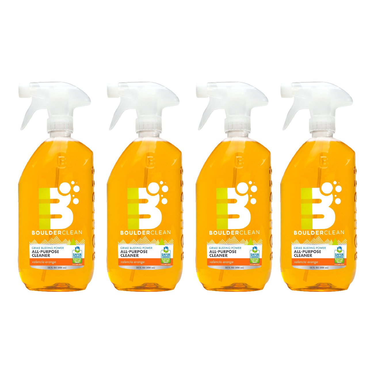 Boulder Clean Natural All-Purpose Cleaner - Valencia Orange Scent, 28 fl oz, Plant-Based & Eco-Friendly for Kitchen, Bathroom & Home Cleaning