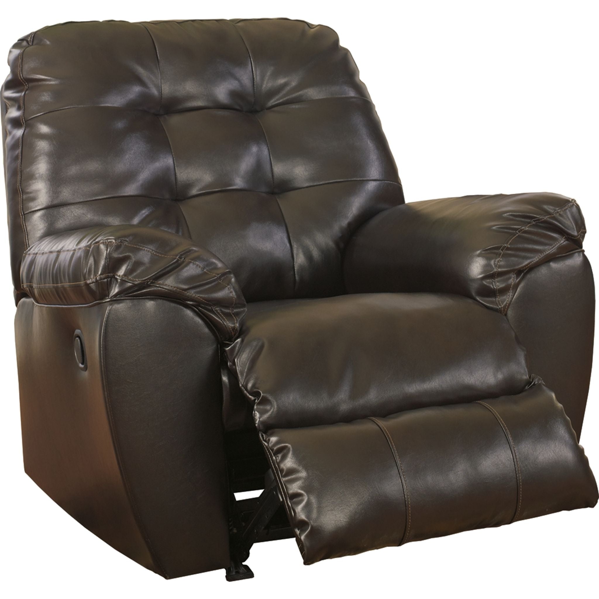 Alliston Rocker Recliner Chair - Plush Padded Upholstery, Smooth Gliding Motion, Chocolate Brown - Perfect for Living Room, Bedroom & Home Theater Relaxation