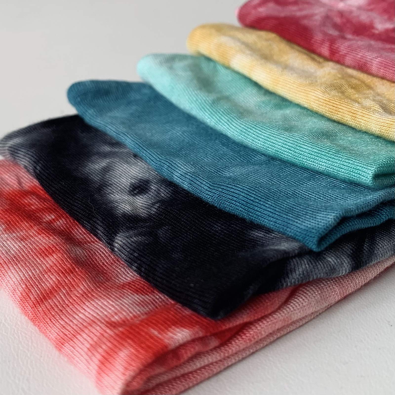 Huachi Women's Headbands - 6 Pack Elastic Hair Bands for Yoga, Workout & Exercise - Tie Dye Bandeau Headband Sweatbands - Comfortable Stretchy Material - Upgraded Design - One Size Fits All - Black - Perfect for Gym, Running, Sports & Daily Wear