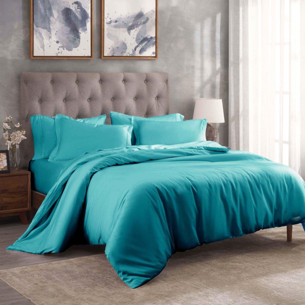 Premium 100% Egyptian Cotton Duvet Cover Set - 300 Thread Count, Breathable & Soft Bedding for All Seasons - Perfect for Master Bedroom, Guest Room & Luxury Hotels