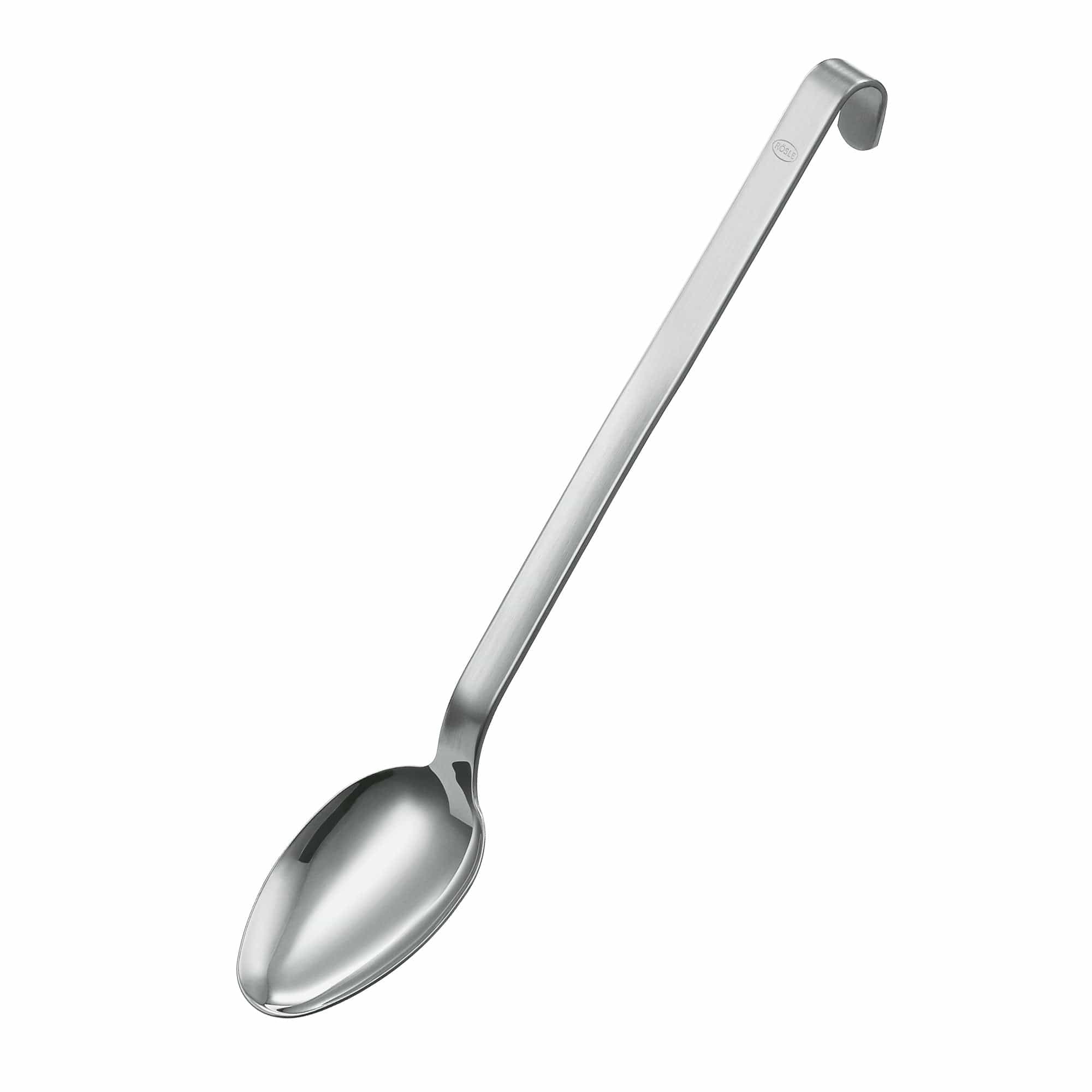 Premium Rösle Stainless Steel Basting Spoon with Hooked Handle - 12.4 Inch Kitchen Utensil for Cooking, Grilling & Serving - Perfect for BBQ, Sauces & Gravy