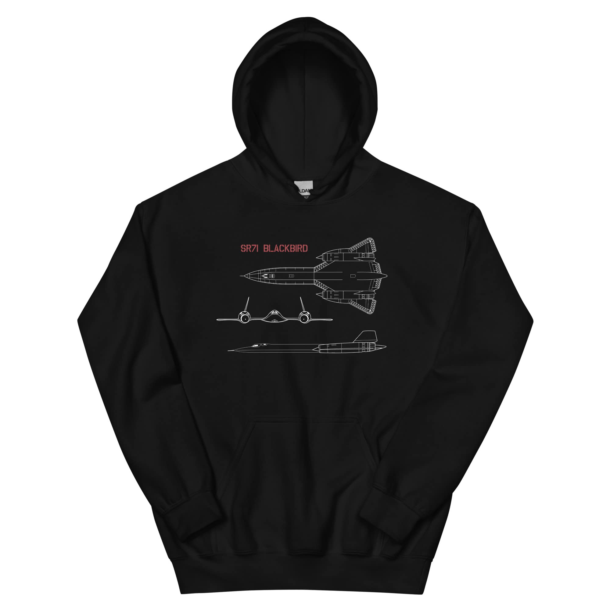 SR-71 Blackbird Military Spyplane Aircraft Unisex Hoodie - Cool Aviation Enthusiast Gift for Men & Women - Perfect for Pilots, Veterans, and Airshow Lovers