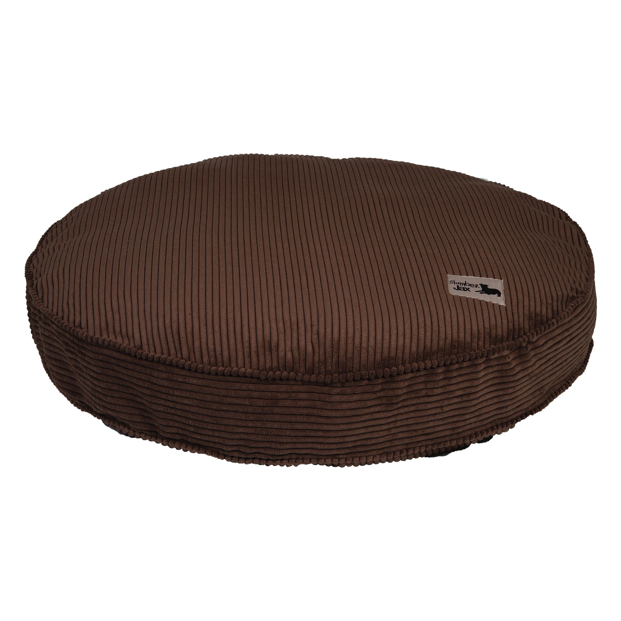 SlumberJax Round Orthopedic Dog Bed - Soft & Supportive Pet Pillow for Small & Medium Dogs - Perfect for Bedroom, Crate, or Travel Use