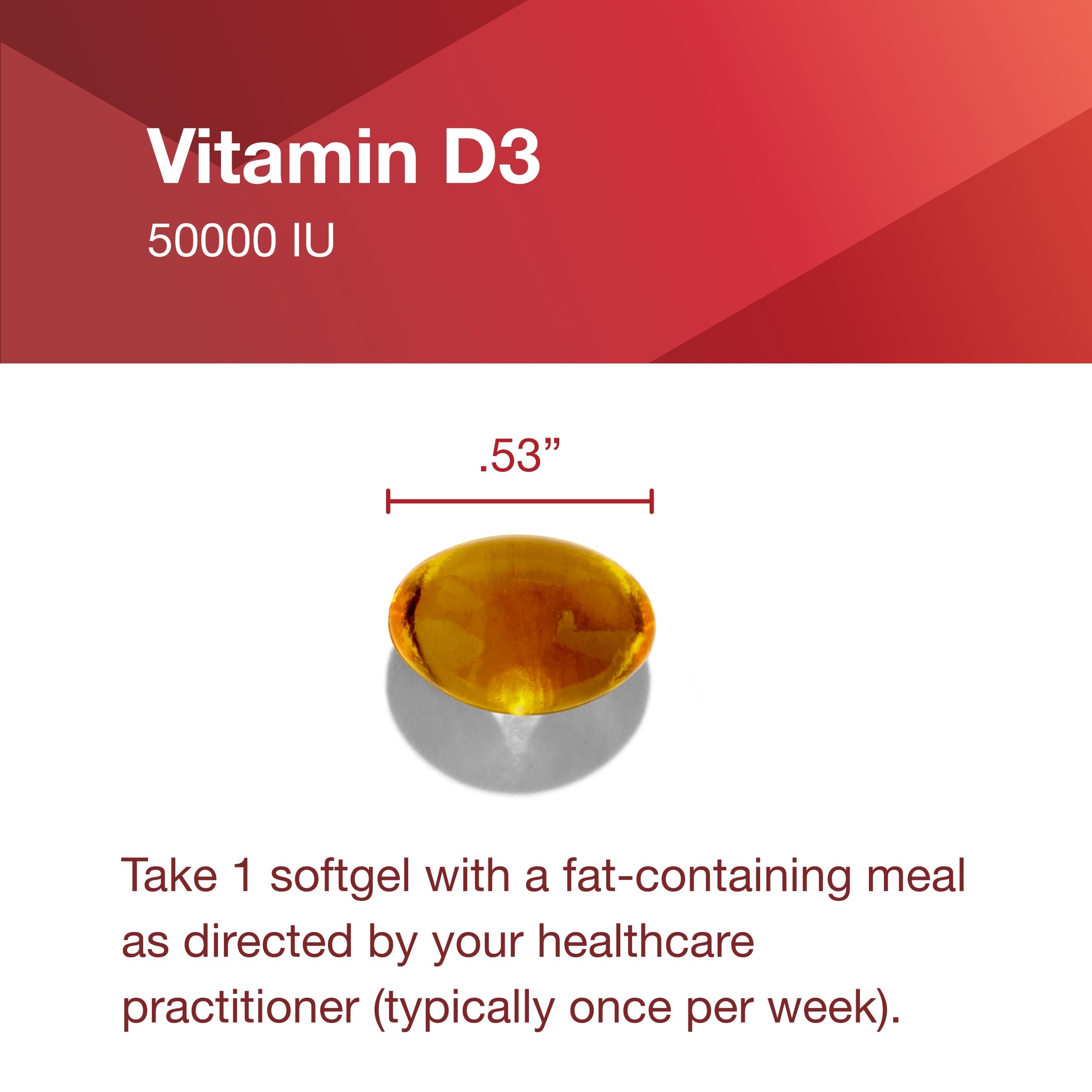 PROTOCOL FOR LIFE BALANCE High Potency Vitamin D3 50000 IU Softgels - Immune System Support, Bone & Teeth Health - 50 Count - Essential for Winter Months & Indoor Lifestyles