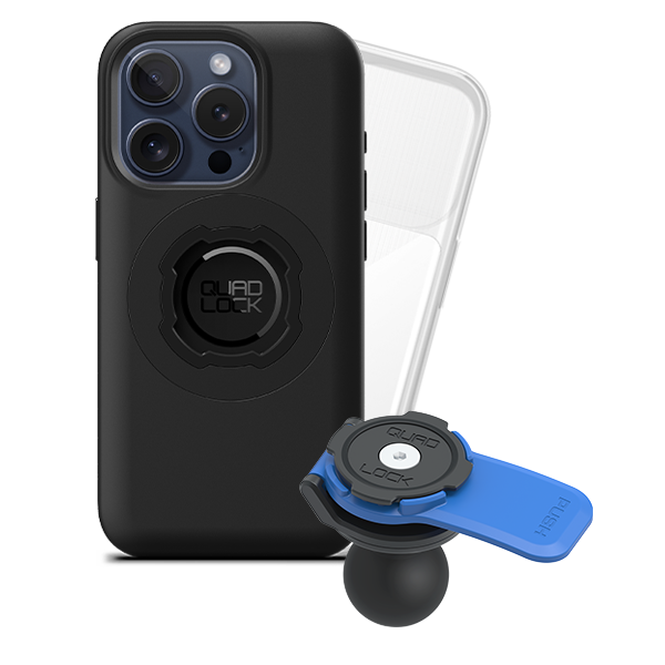 1 Ball Motorcycle Phone Mount Kit - Universal Adjustable Handlebar Holder for iPhone & Smartphones - Perfect for GPS Navigation & Hands-Free Riding