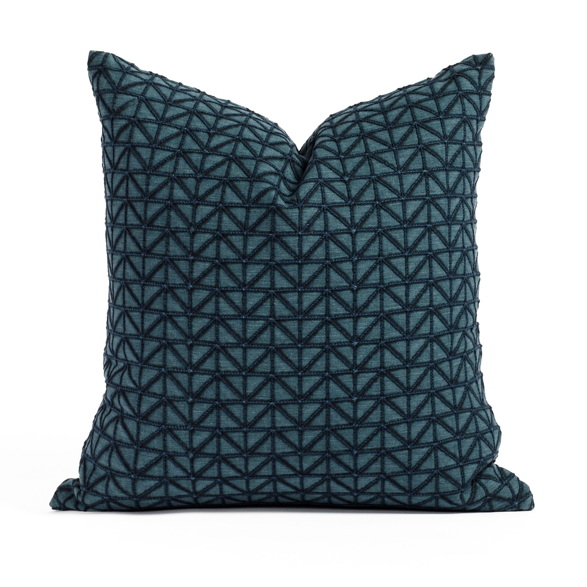 Torello 20x20 Inch Decorative Throw Pillow Cover - Soft Aegean Blue Square Cushion for Sofa, Bed, Living Room & Home Decor