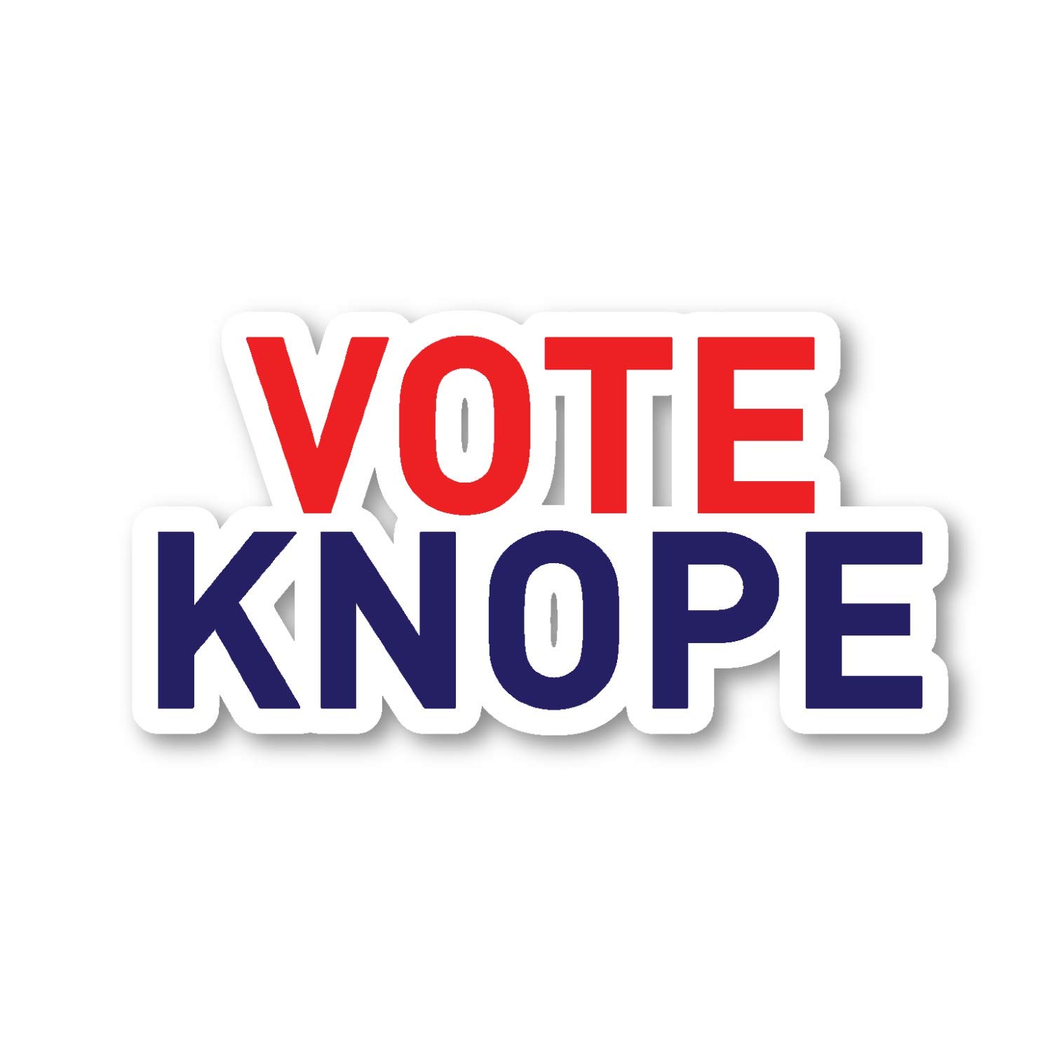 Vote Knope Funny Parks & Recreation Quote Stickers (4 Pack) - 2.5 Inch Vinyl Decals for Laptop, Phone, Tablet - Perfect for Fans, Office Decor & Political Humor
