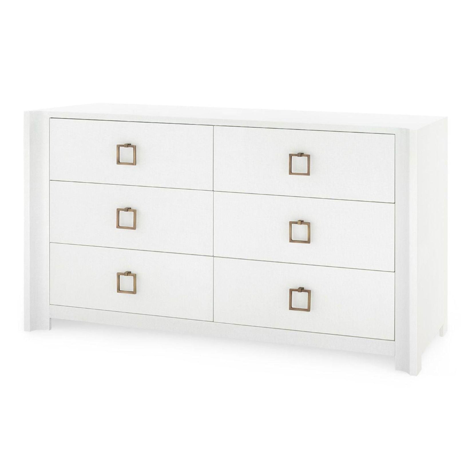 Audrey 6-Drawer Dresser in Cream - Customizable Handles | Perfect for Bedroom, Living Room & Office Storage