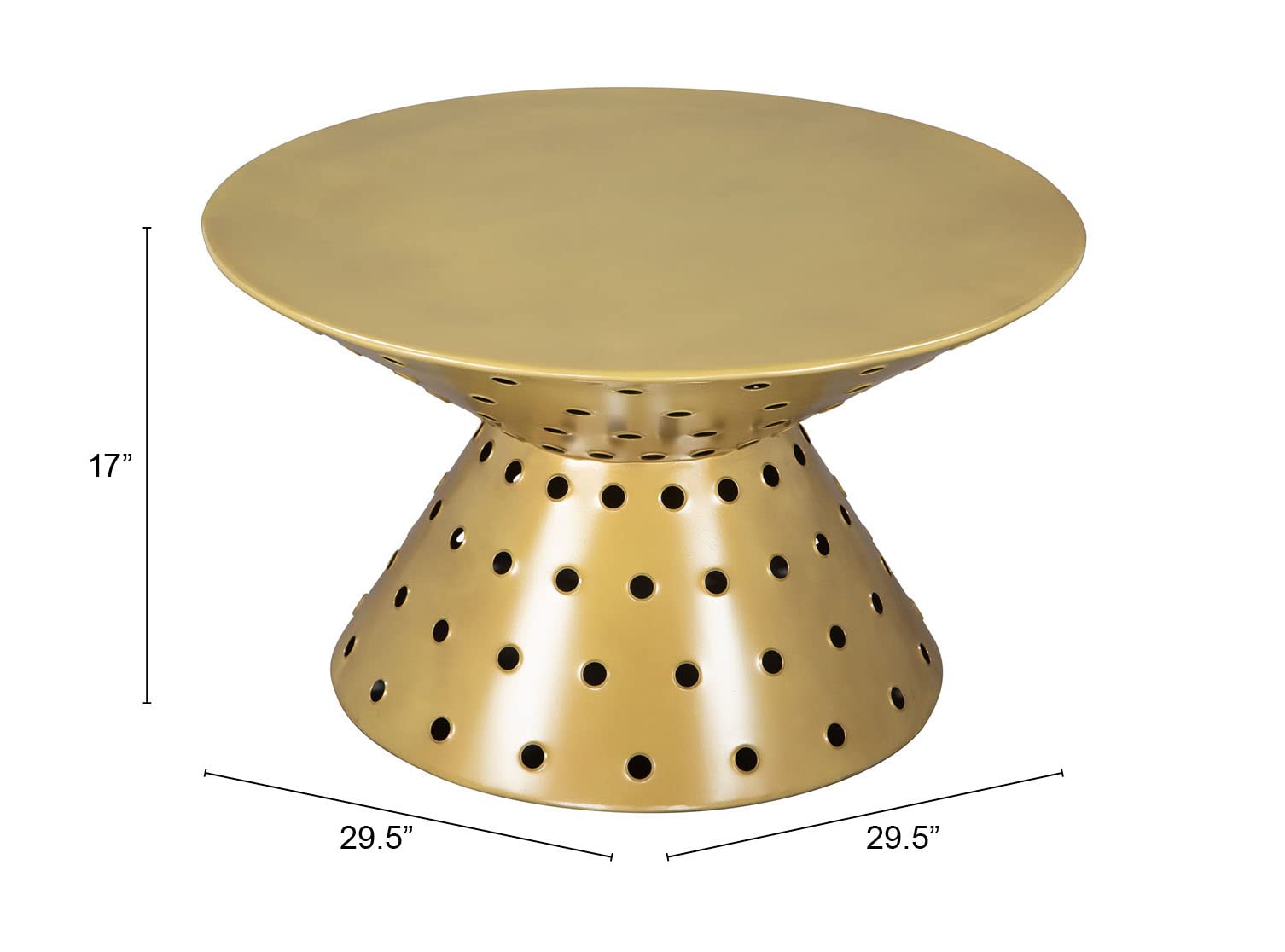 Modern Gold Zuo Electron Coffee Table - Stylish Living Room Centerpiece for Home & Office Decor