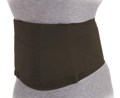 United Ortho 55003 Elastic Back Support Belt - Adjustable Lumbar Brace for Lower Back Pain Relief - White, Small - Ideal for Work, Sports & Post-Surgery Recovery
