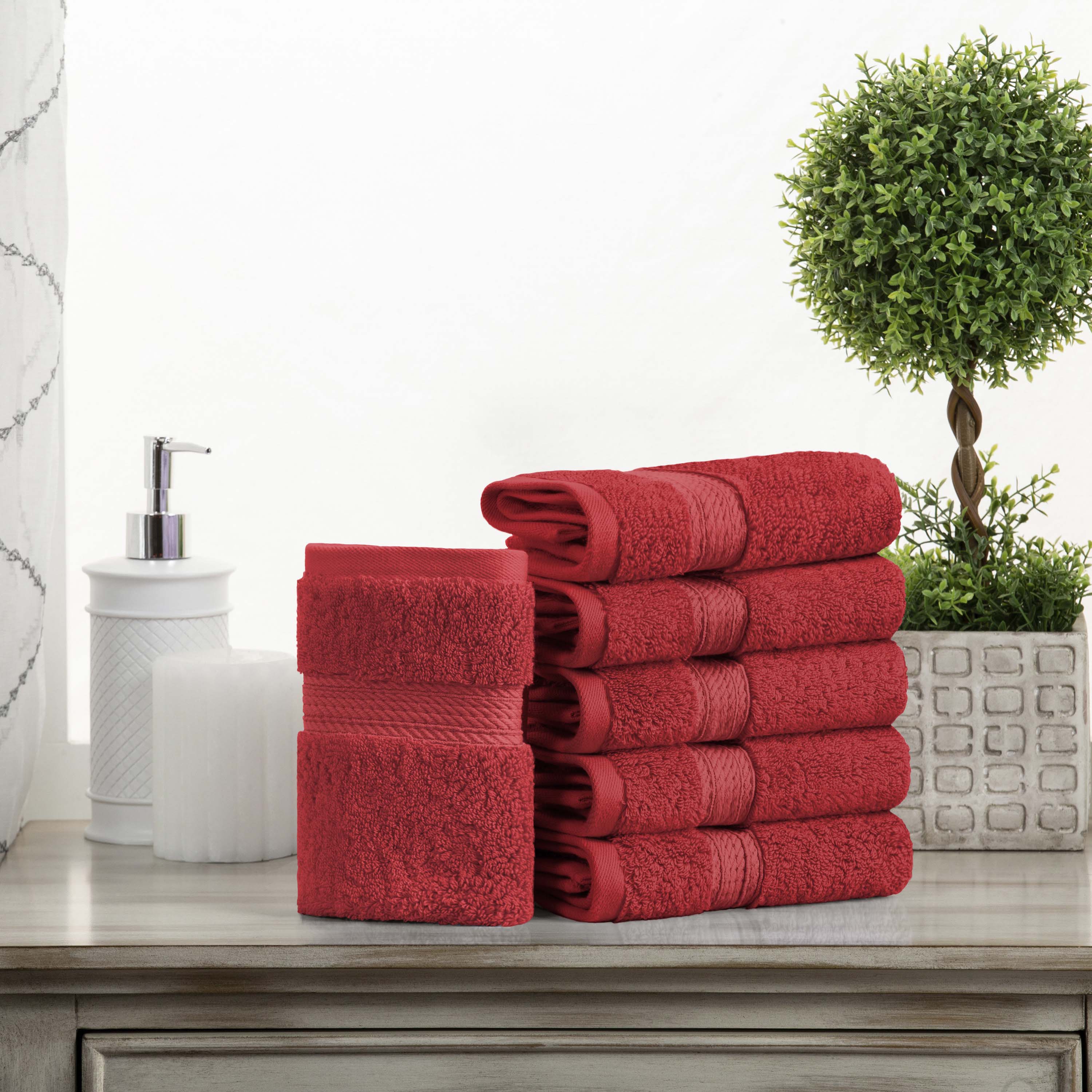Premium 100% Egyptian Cotton Plush Heavyweight Luxury Bath Towel Set of 6 - Ultra Soft & Absorbent for Spa, Hotel & Home Use