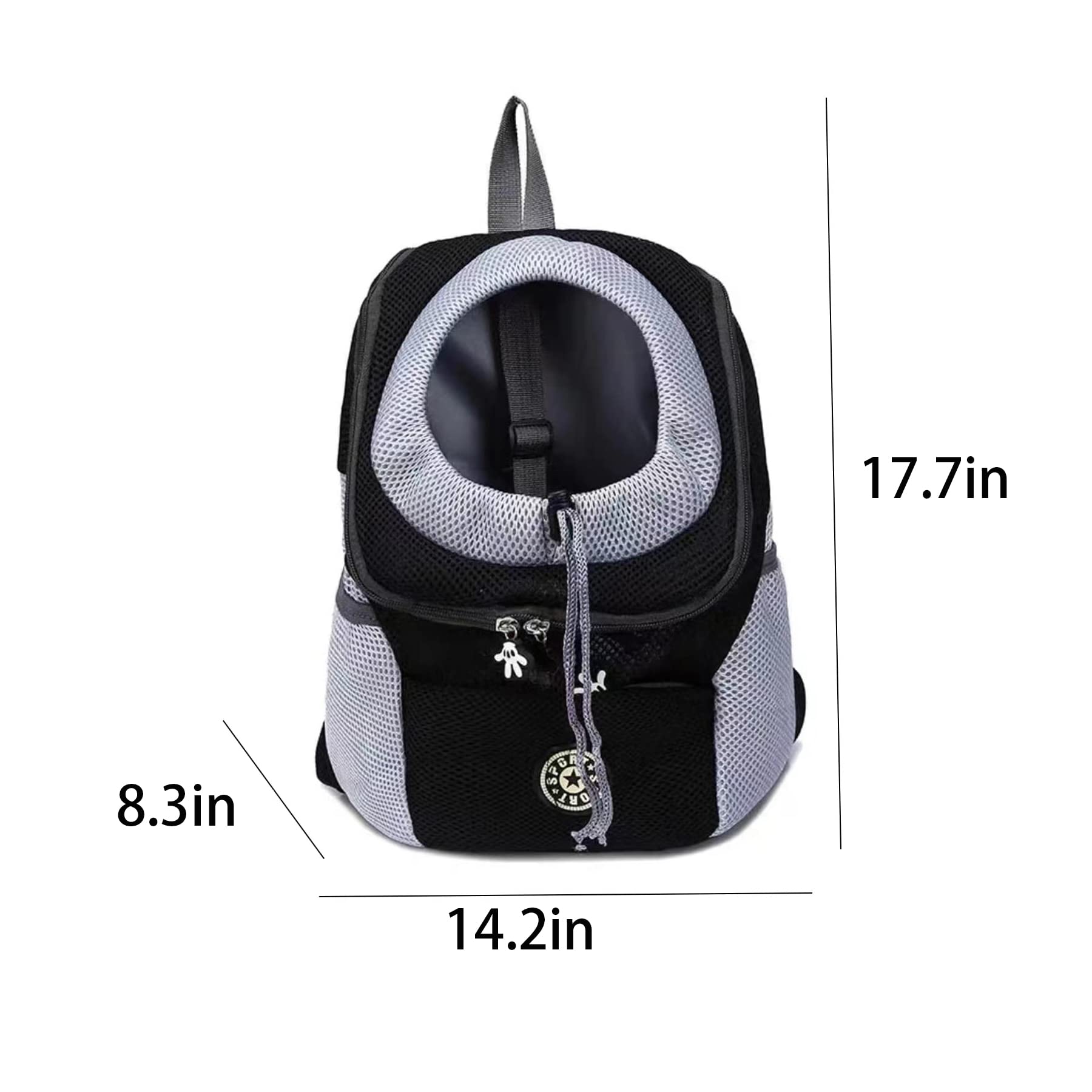 Pet Carrier Backpack for Small Medium Dogs & Cats - Breathable Travel Bag with Pockets for Hiking, Camping & Outdoor Adventures (Medium, Black) - Perfect for Daily Walks, Vet Visits & Family Trips