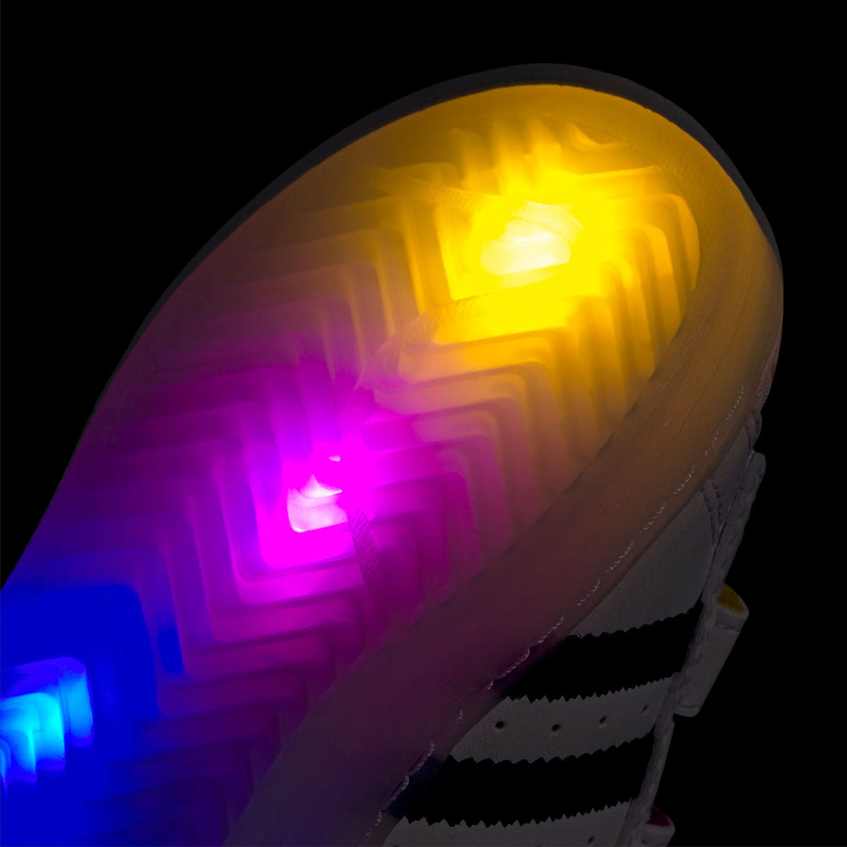 Kids Superstar 360 LED Light Up Sneakers - Cloud White Core Black | Comfortable Light Up Shoes for Boys & Girls | Perfect for Running, Parties & Nighttime Safety