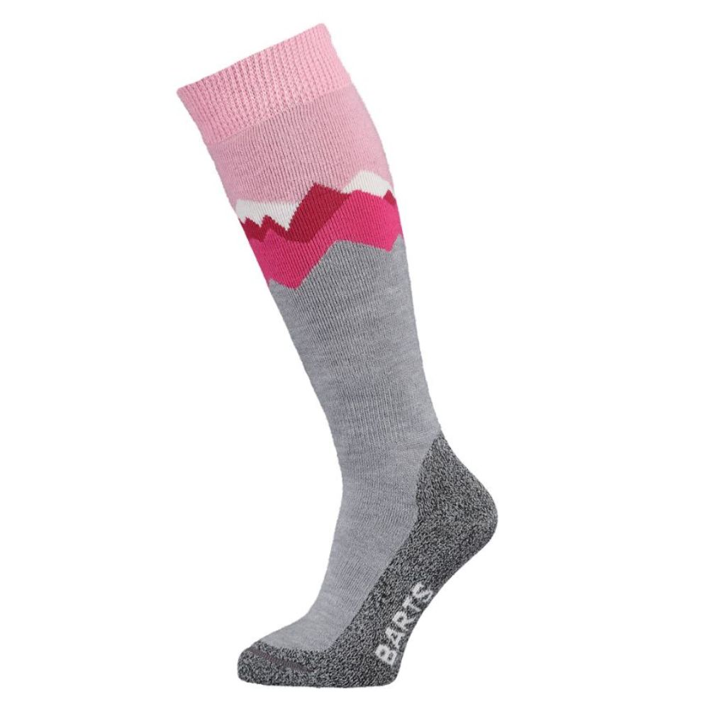 Barts Mountains Kids Ski Socks - Warm & Comfortable Pink Winter Socks for Girls & Boys - Perfect for Skiing, Snowboarding & Cold Weather Activities