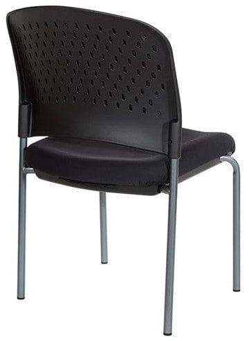 Office Star Pro Line Armless Visitors Chair with Titanium Finish [82720R 30] - Modern Office Guest Seating for Reception Areas & Conference Rooms