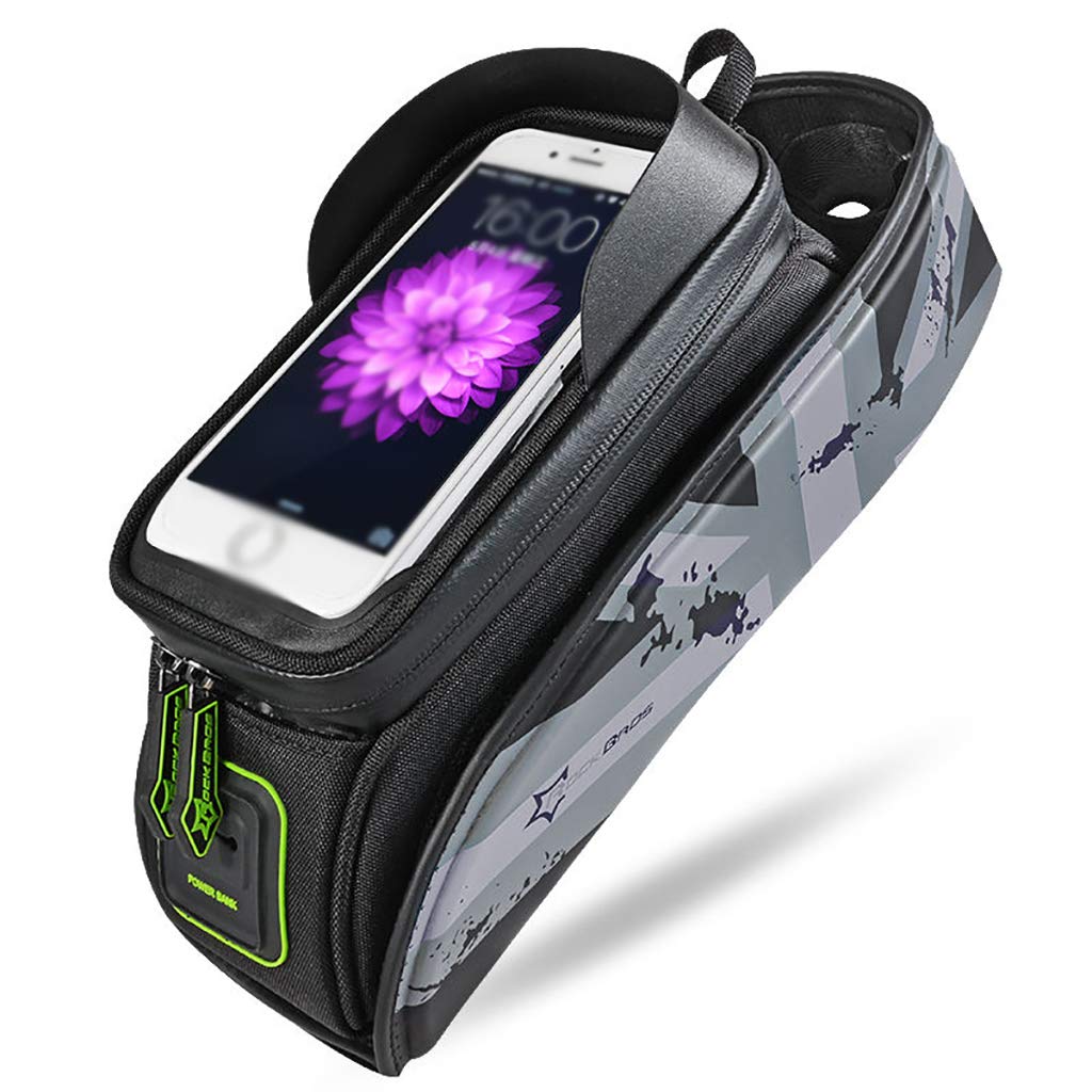 Waterproof Touch Screen Bicycle Front Beam Bag - Durable Mountain Bike Accessories for Cycling & Outdoor Adventures | Perfect for Commuting, Trail Riding & Weather Protection