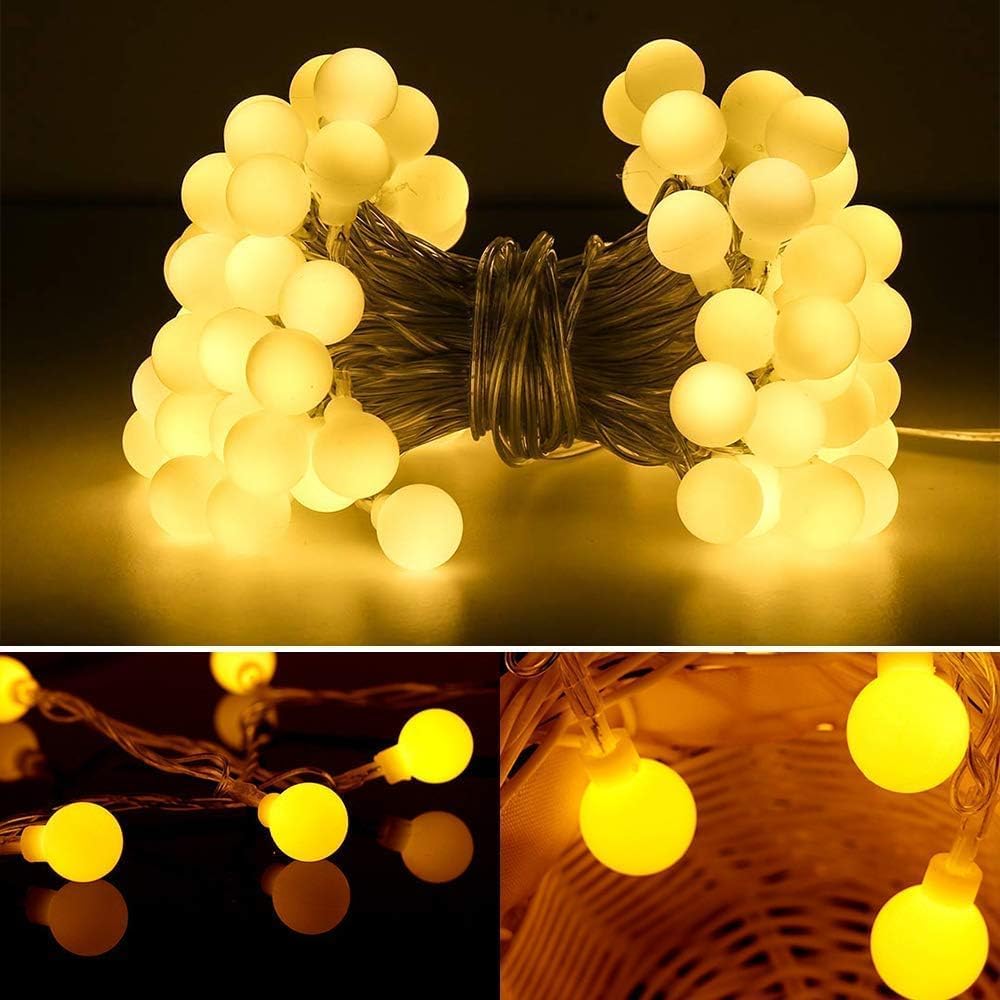 Arespark 100 LED Waterproof Fairy Lights - 33ft Outdoor String Lights for Wedding, Christmas, Garden, Party Decor - Warm White