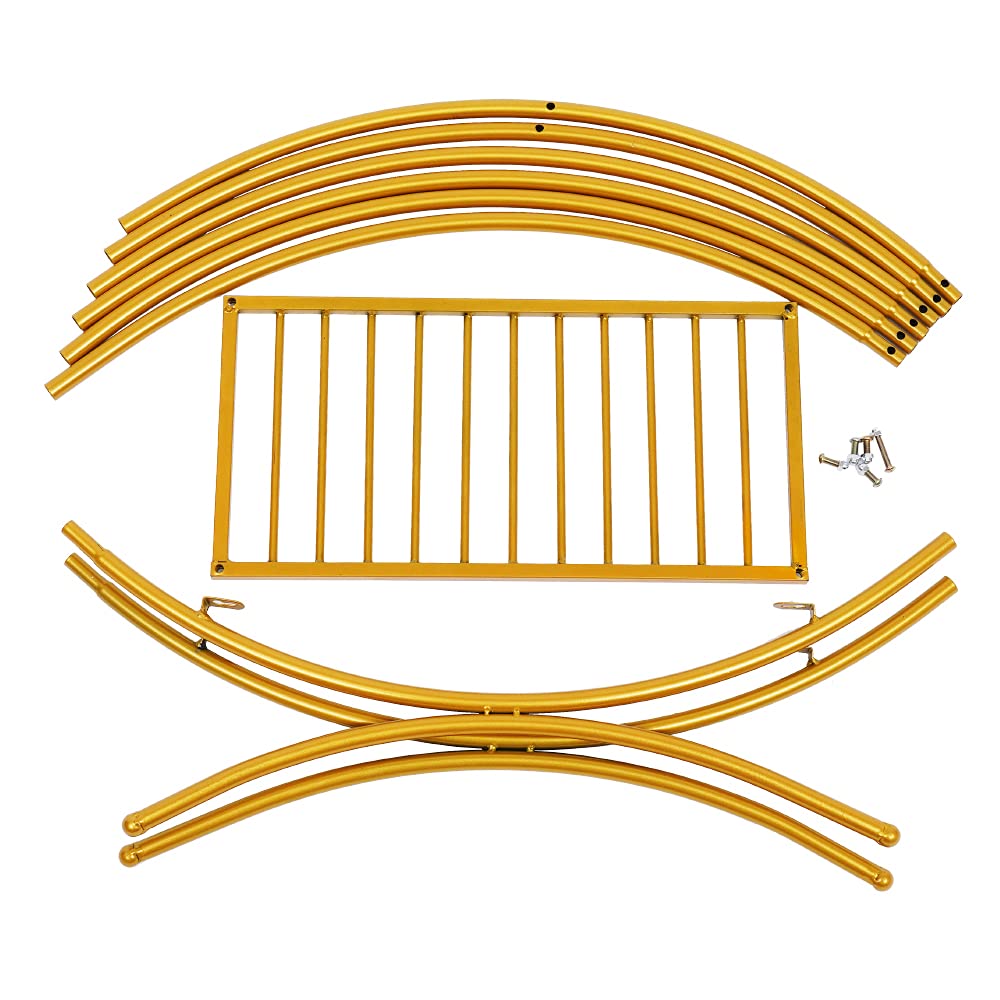 LOYALHEARTDY 31.5 Inch Double Ring Wedding Arch - Golden Metal Circle Backdrop for Wedding Decor, Cake Stand & Floral Hoop - Perfect for Outdoor Ceremonies, Photo Backdrops & Reception Decorations