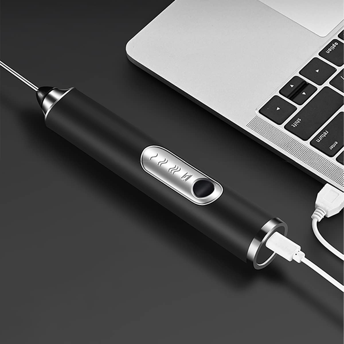 USB Rechargeable Handheld Milk Frother for Coffee, Cappuccino, Latte & Hot Chocolate - Portable Electric Milk Whisker for Home, Office & Travel Use