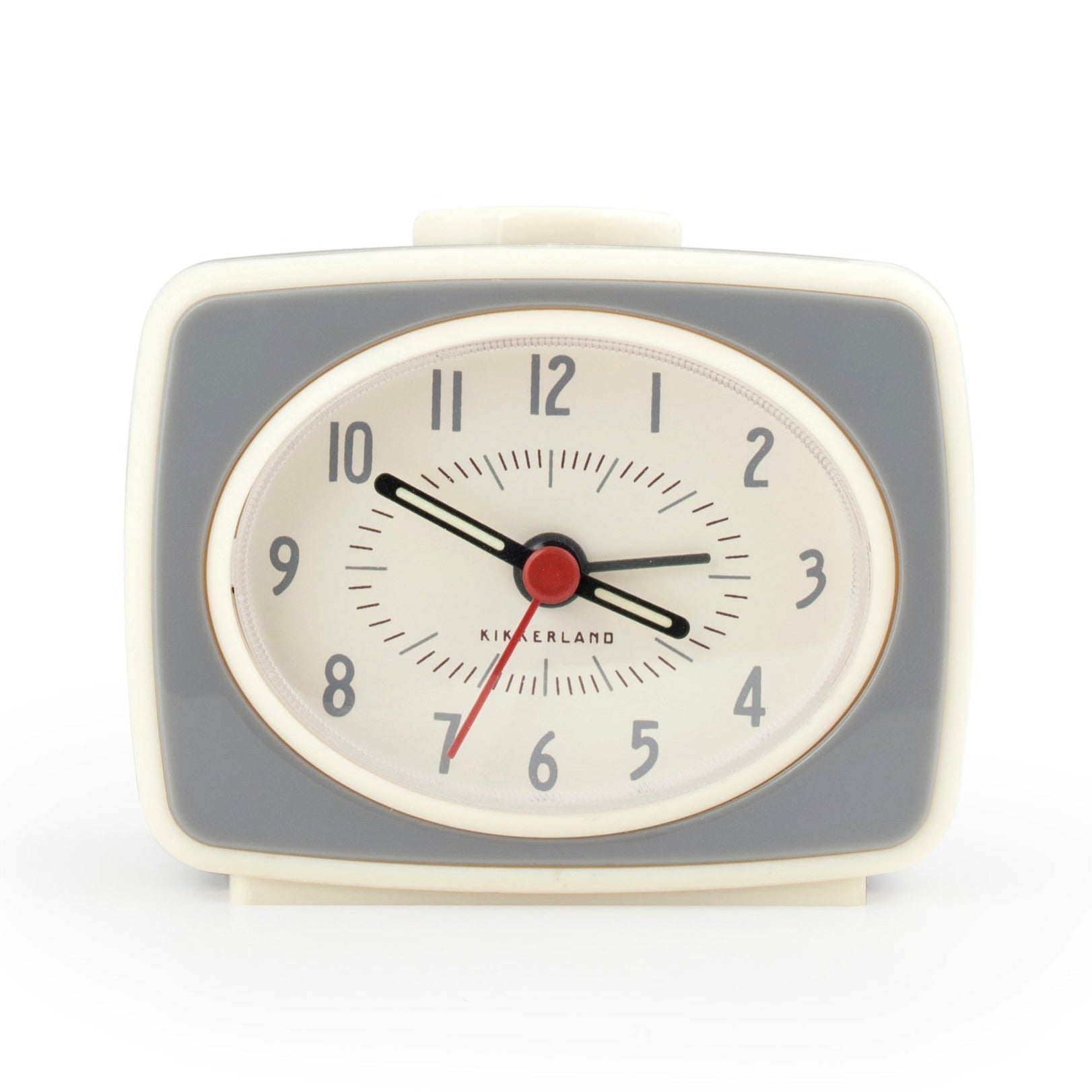 Vintage Grey Alarm Clock with Loud Ringing - Perfect for Bedrooms, Offices & Travel | Battery Operated, Easy to Read Display