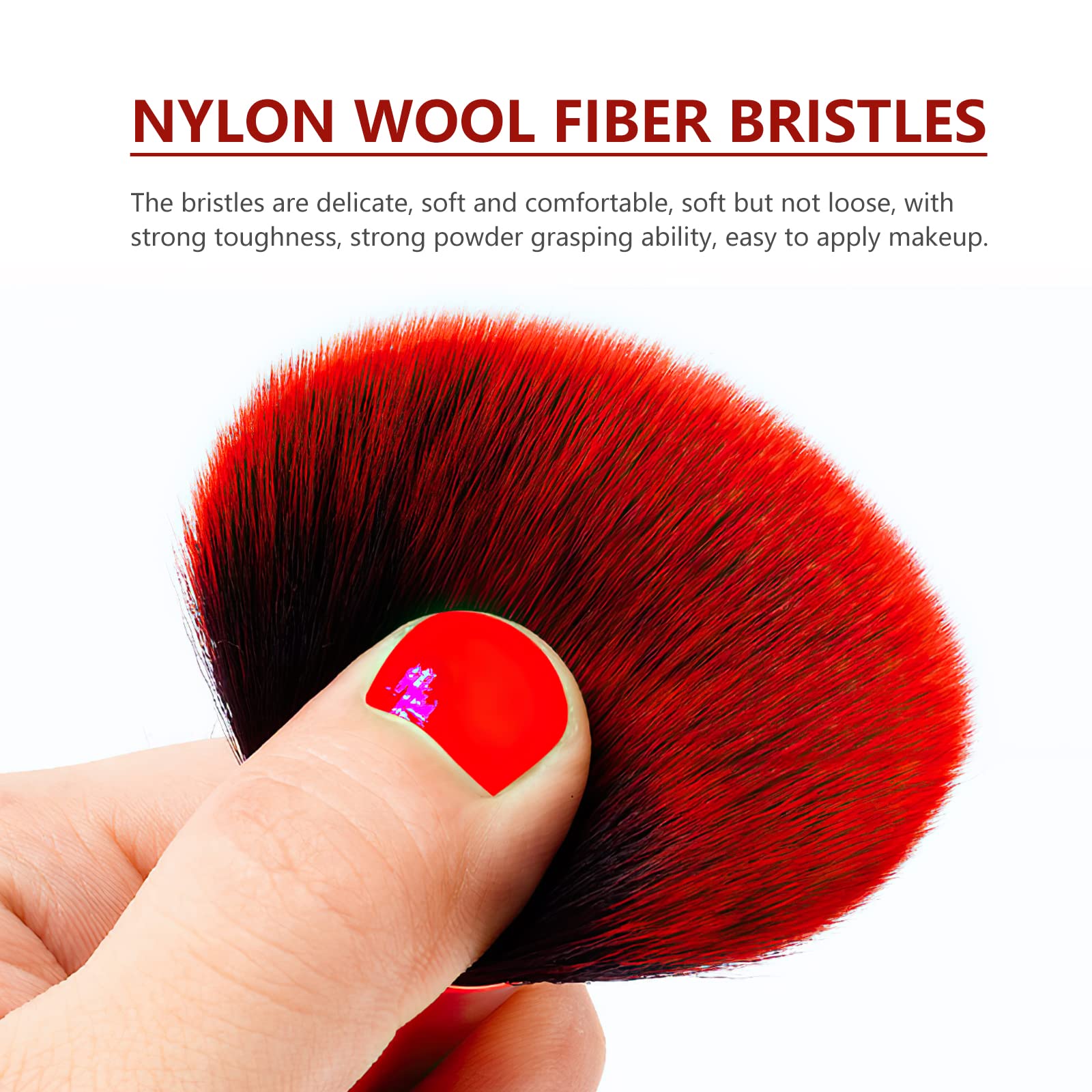 Large Vegan Powder Brush for Blush & Bronzer - Fluffy Synthetic Makeup Brush for Full Coverage