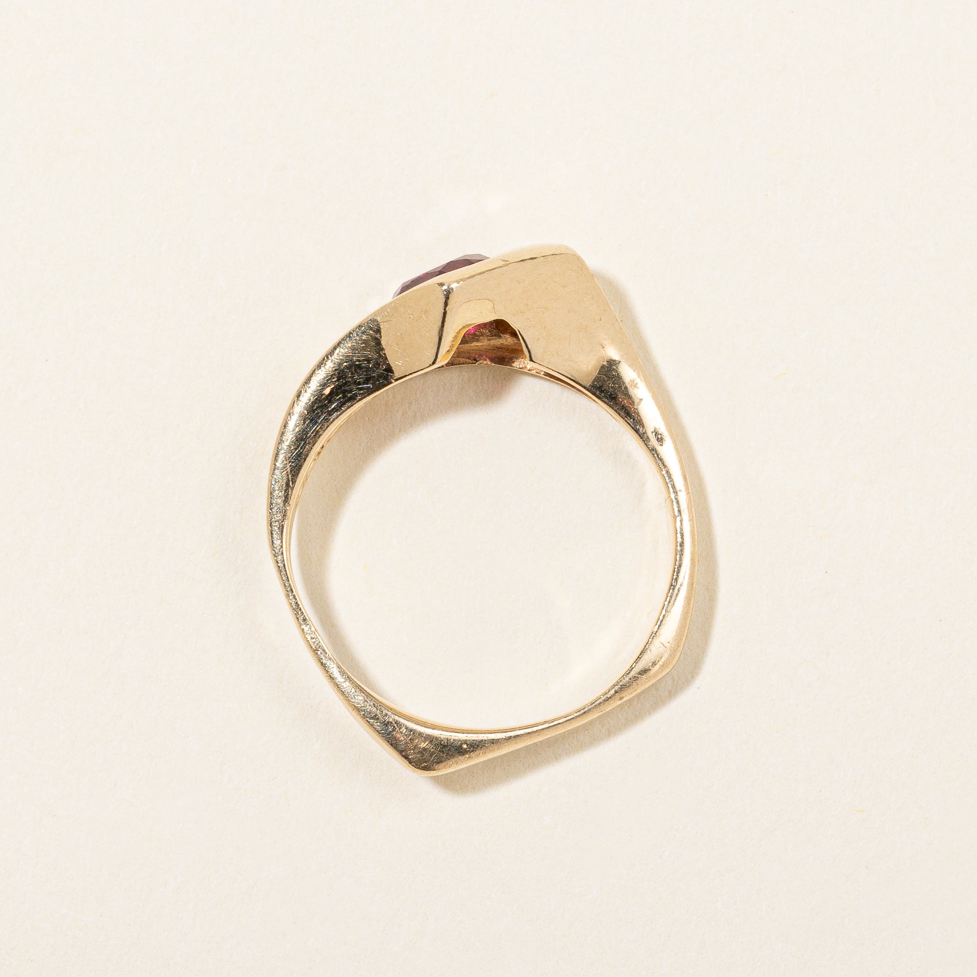 Exquisite 0.60ct Glass-Filled Ruby & 0.08ct Diamond Ring - Size 5 | Elegant Engagement, Anniversary or Gift Jewelry for Women