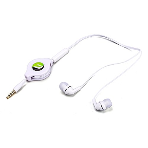 Premium Retractable Wired Earbuds with Mic - Noise Isolating In-Ear Headphones for Samsung Galaxy Tab E/S2/S4 & Nook 7.0/8.0/9.6/10.1 - Perfect for Workouts, Commuting & Online Classes