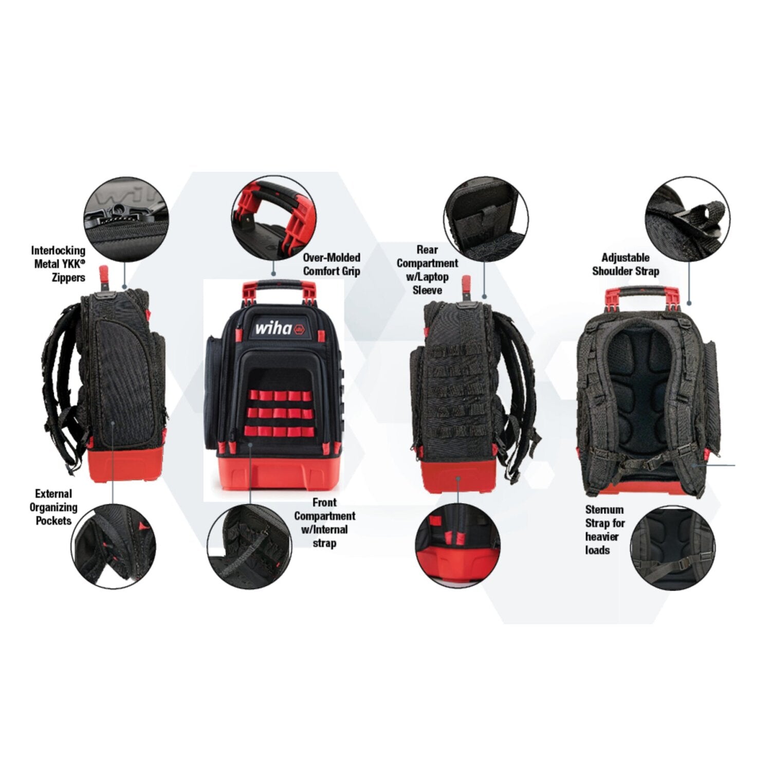 Wiha 91871 Journeyman Electrician's Insulated Tool Kit - 30-Piece Heavy Duty Backpack Set for Professional Electricians | Perfect for Industrial, Commercial & Residential Electrical Work