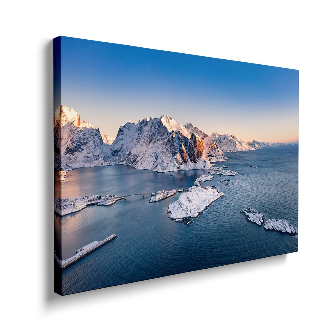 TOMOICE Coastal & Snow Mountain Canvas Wall Art - Aesthetic Room Decor for Bathroom, Living Room, Office - Perfect for Home & Workspace Decoration