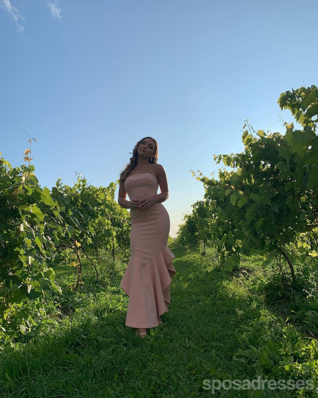 Elegant Pink Mermaid Maxi Long Prom Dress for Women - Formal Evening Gown for Party, Homecoming, Wedding & Special Occasions