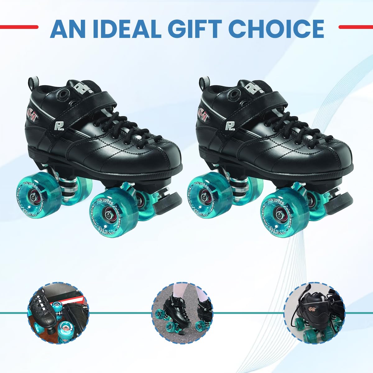 Sure Grip GT50 Motion Roller Skates for Men & Women - Lightweight Nylon Composite with 62mm Wheels & ABEC-5 Bearings - Perfect for Outdoor Fitness, Recreation, and Urban Skating
