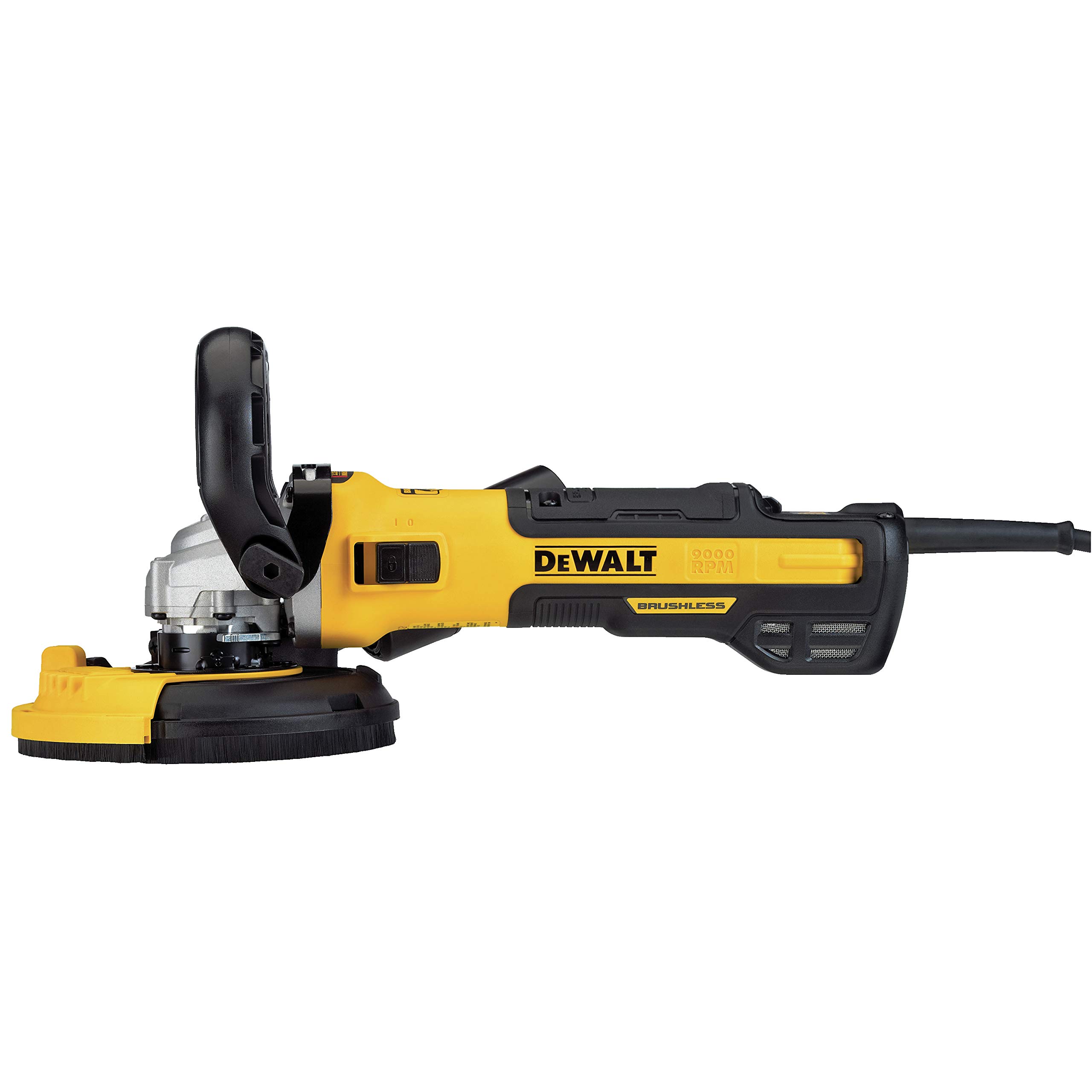DEWALT 5-Inch Concrete Surface Grinder Kit with Safety Goggles (DWE46253 & DPG82-11C) - Perfect for Concrete Floor Preparation, Renovation, and DIY Projects