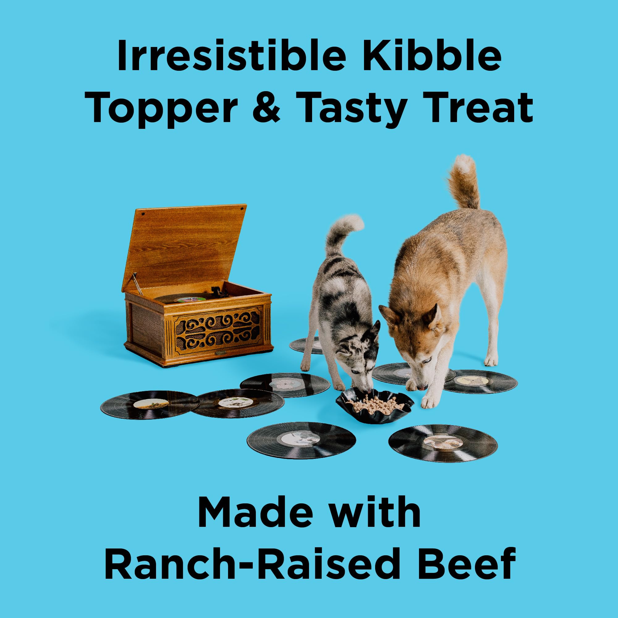 BIXBI Liberty Freeze Dried Dog Food Topper & Treats - High Protein Beef Recipe (4.5 oz) | 98% Meat & Organs | Grain-Free, No Fillers | Raw Dog Food Supplement | Made in USA | Perfect for Training, Mealtime Topping & Travel Snacks