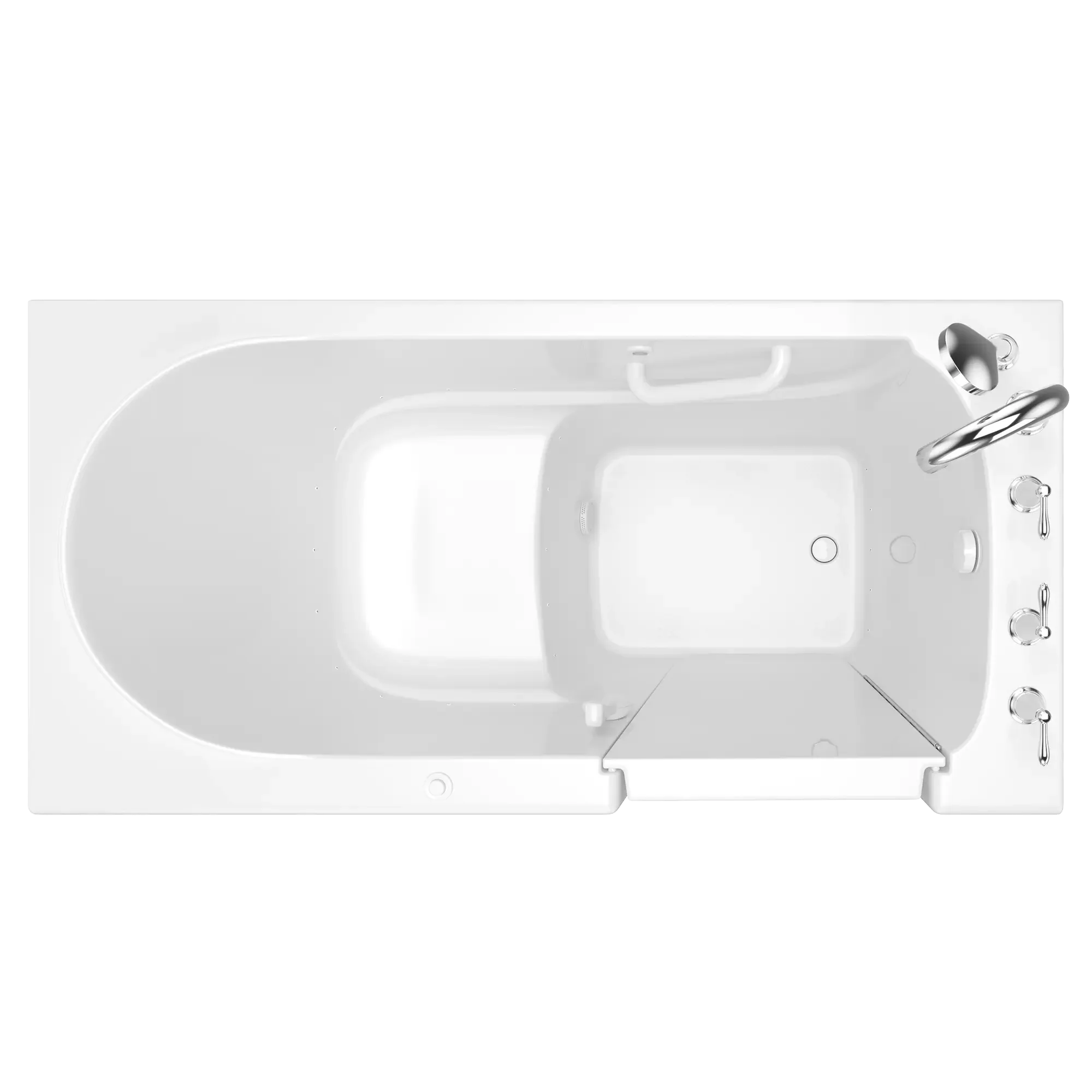 30 x 60 Inch Gelcoat Walk-in Bathtub with Air Spa System - Right Hand Drain & Faucet Included - Ideal for Elderly & Mobility Impaired Users - Perfect for Relaxation & Hydrotherapy at Home