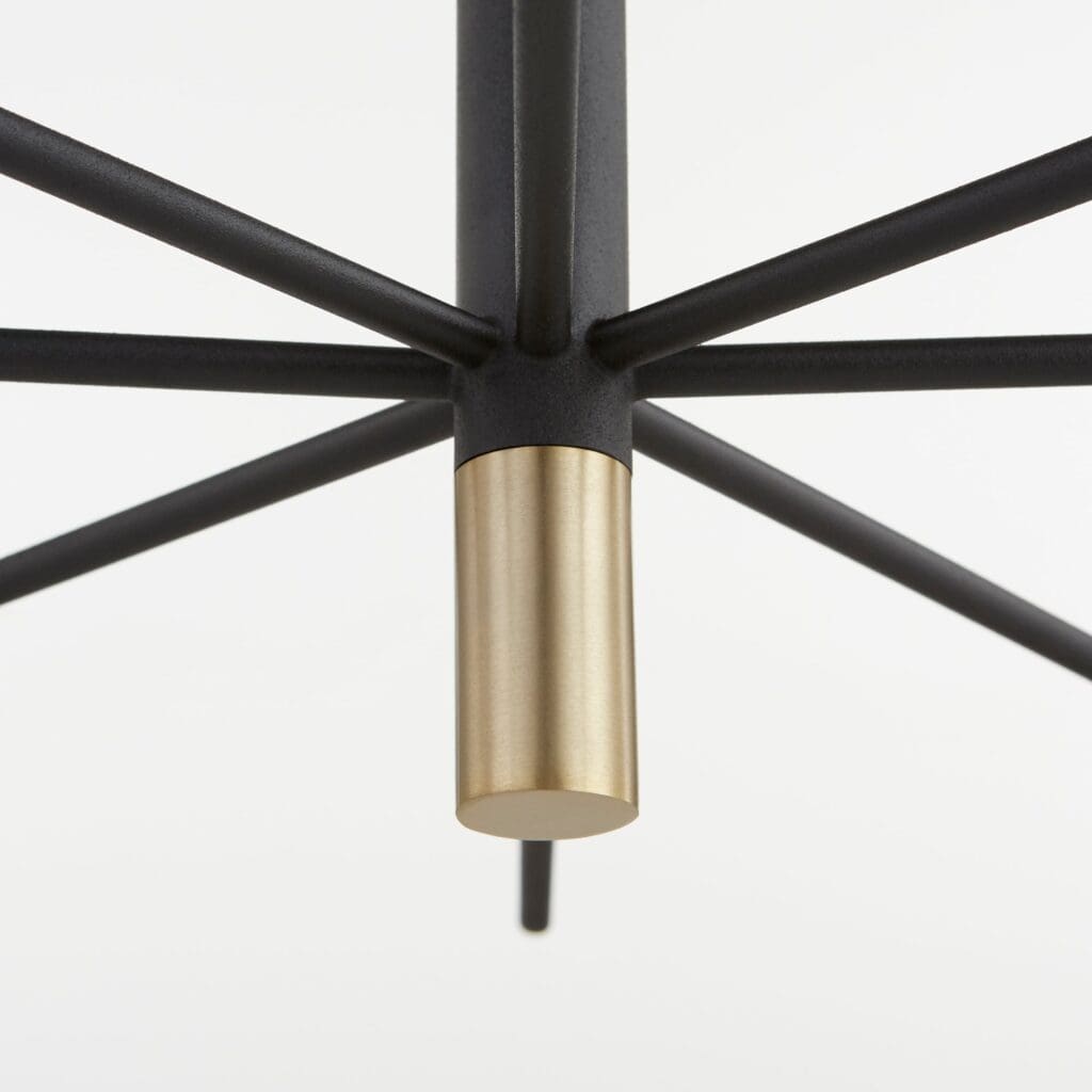Cyan Design 10968 Apollo Chandelier - Noir & Aged Brass Finish, Medium Size - Elegant Dining Room Lighting for Modern Home Decor