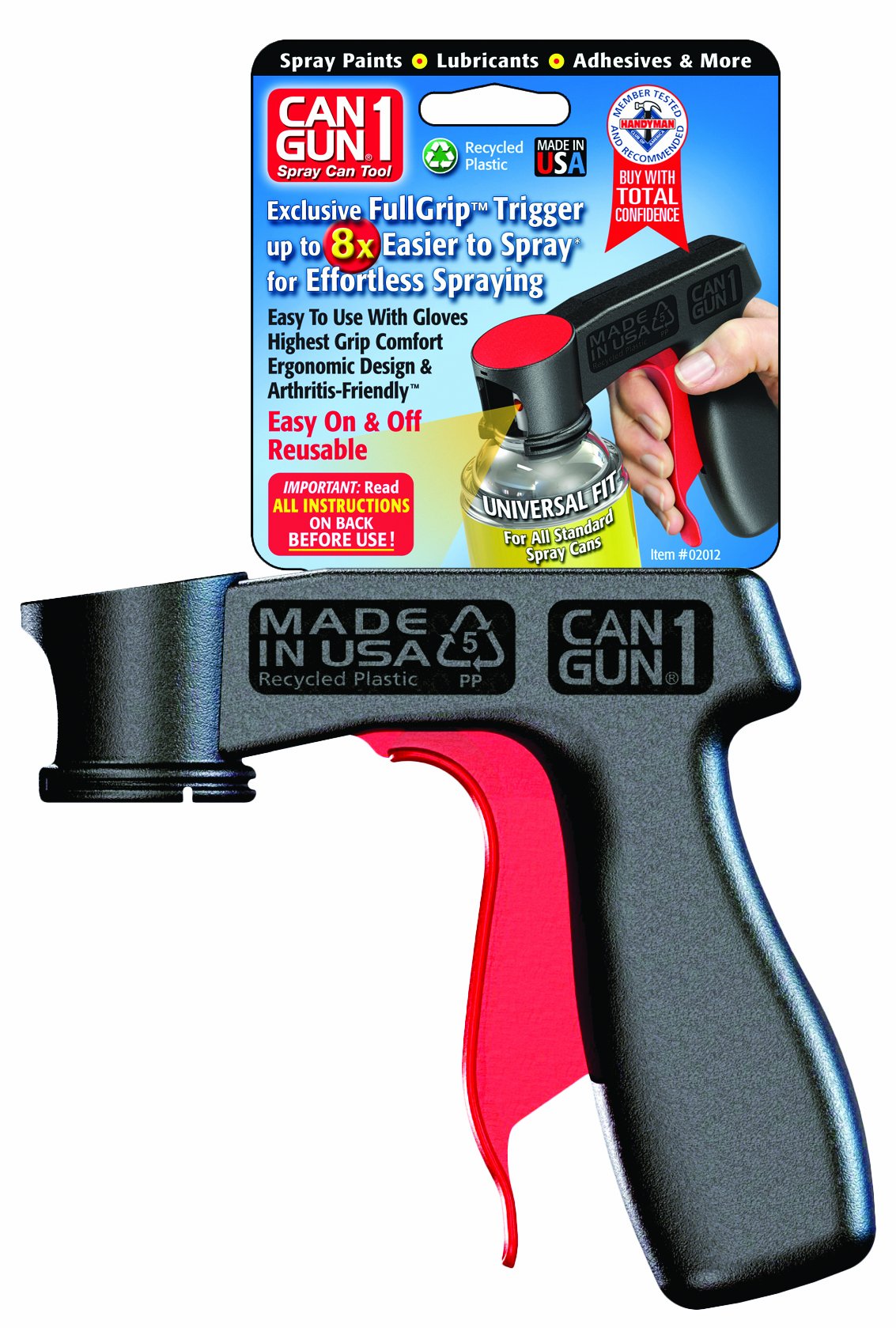 Premium Can-Gun1 Aerosol Spray Tool - Heavy Duty Can Opener for Paint, Lubricants & Adhesives - Perfect for DIY, Automotive & Home Improvement Projects