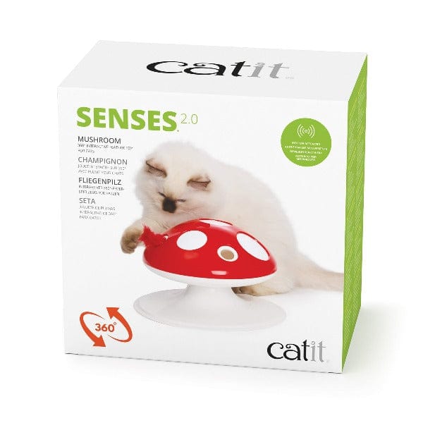 Catit Senses 2.0 Interactive Cat Toy - Mushroom Design for Play & Exercise - Fun for Indoor Cats & Kittens (Great for Mental Stimulation & Bonding)