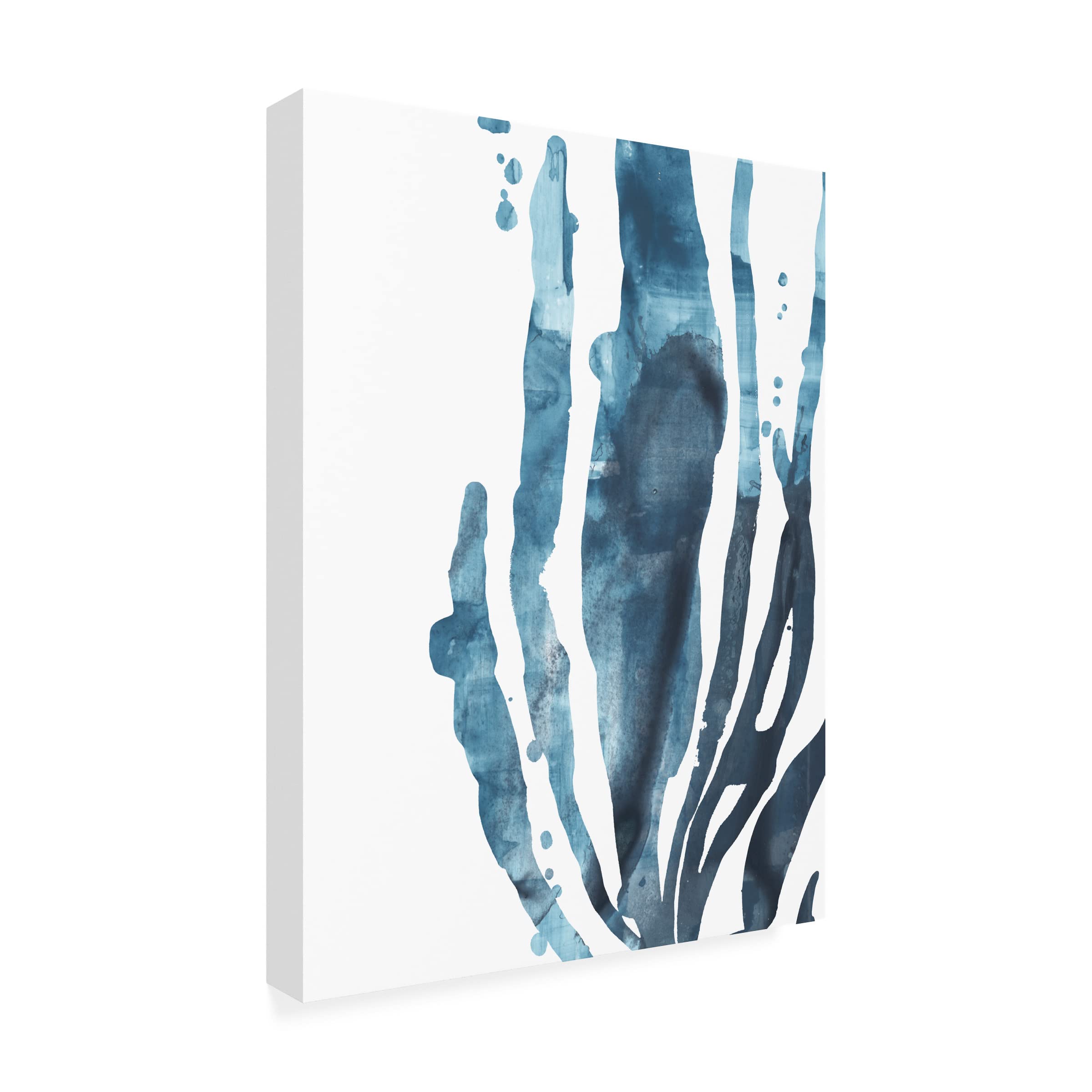 Trademark Fine Art 'Inkwash Kelp IV' Canvas Wall Art Print by June Erica Vess - Modern Oceanic Home Decor for Living Room, Bedroom & Office