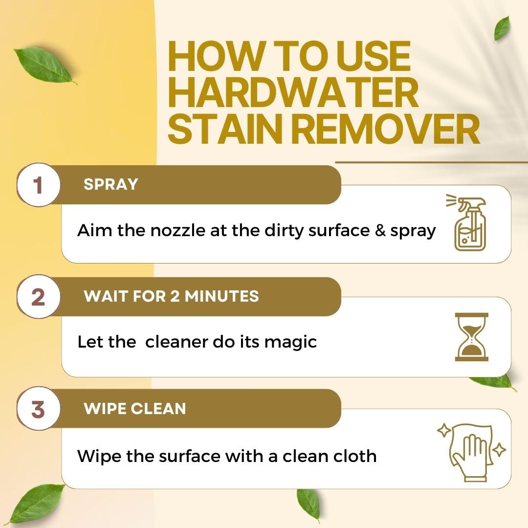 DaddyClean Multipurpose Hard Water Stain Remover & Lime Scale Cleaner - 250ML | Kitchen, Bathroom, Sink, Faucet & Shower Cleaner Spray | Removes Stains, Limescale & Soap Scum for Sparkling Surfaces