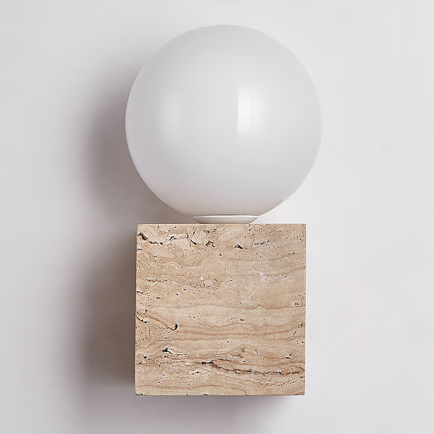 Modern Cube Stone Wall Lamp - Sleek LED Night Light for Bedroom, Living Room & Hallway - Dimmable Ambient Lighting for Home Decor & Mood Setting