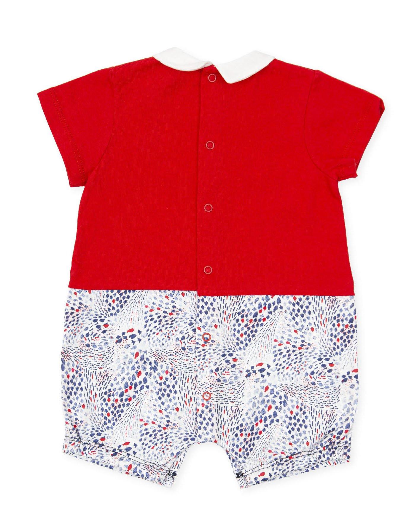 Stylish Bodie Red Collared Romper for Baby Girls - Soft Cotton Jumpsuit with Collar - Perfect for Playdates, Photoshoots & Special Occasions