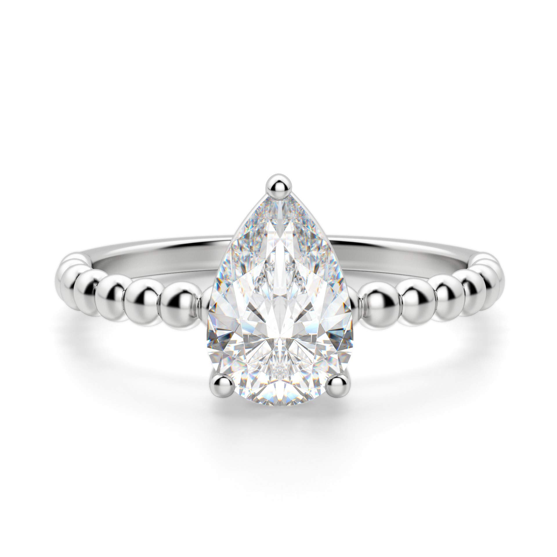 3 CT Pear Moissanite Engagement Ring Set - Vintage Halo Wedding Band & Solitaire Promise Ring for Women - Perfect for Proposals, Anniversaries & Bridal Jewelry Gifts