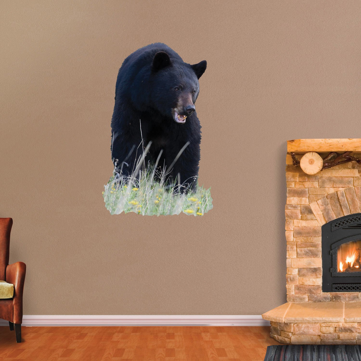 Mossy Oak 23070-C Black Bear Teeth Display Cut-Out Wall Decal - Perfect for Hunting Lodge, Cabin Decor & Man Cave Wall Art